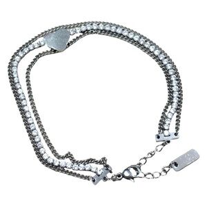 Visson Stainless Steel and rhinestones Bracelet